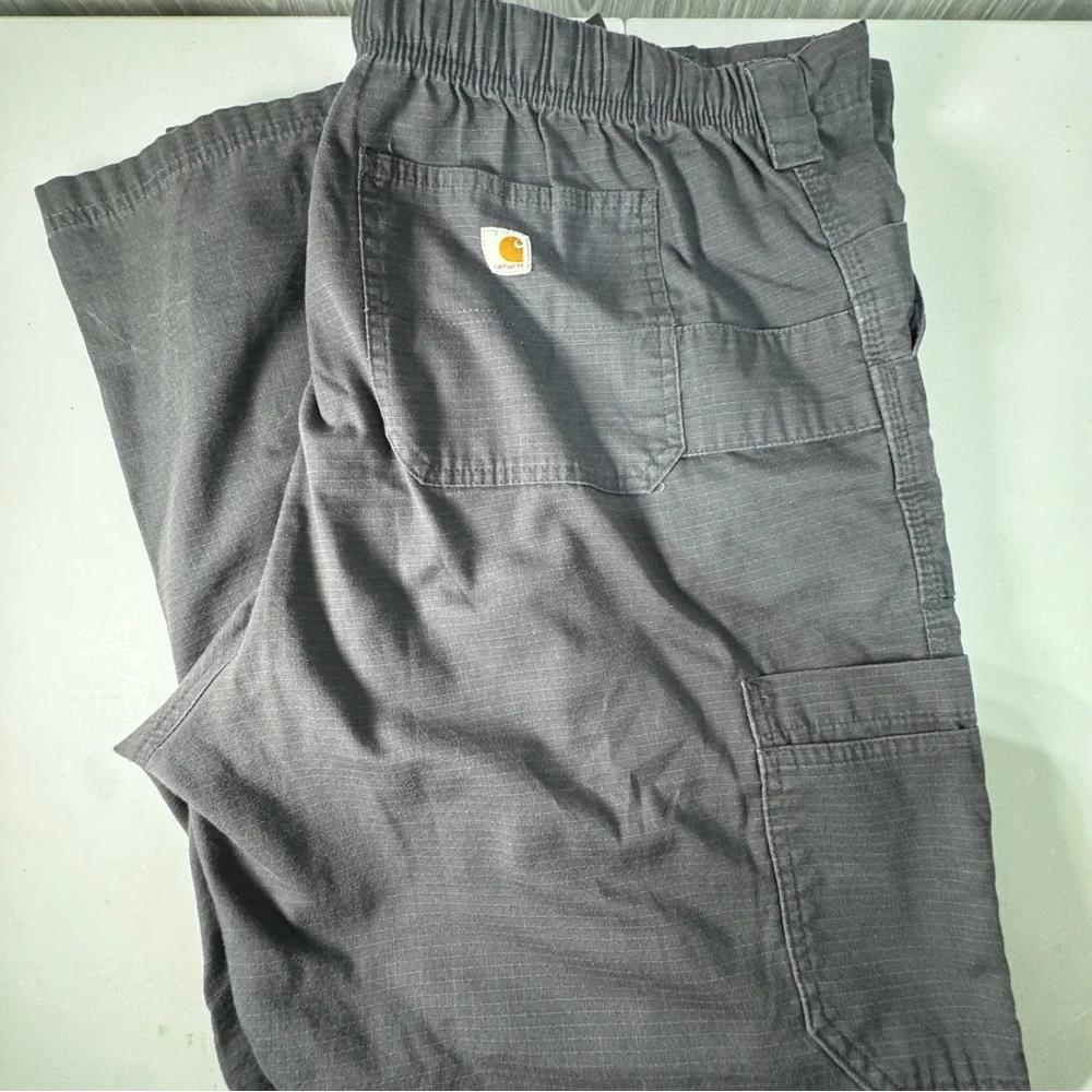 Carhartt Ripstop Cargo Scrubs Multiple Pocket Workwear Gray‎ Sz 2XL Tall Unisex